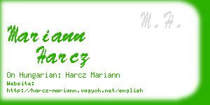 mariann harcz business card